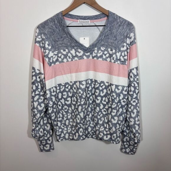 PJ Salvage Other - P.J. Salvage Nordstrom's *extremely soft* Long Sleeve Pajama Top NEW XS cheetah